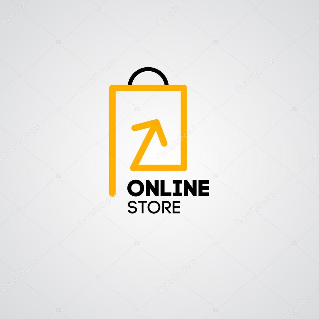 Online shop vector logo. For business.