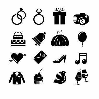 Düğün Icons set