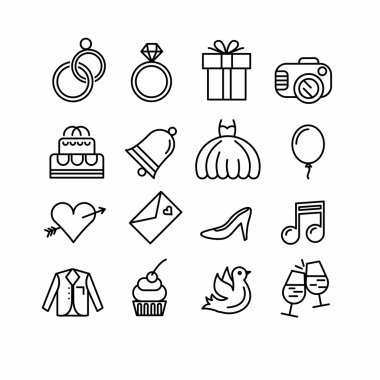 Düğün Icons set