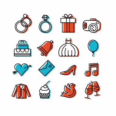 Düğün Icons set