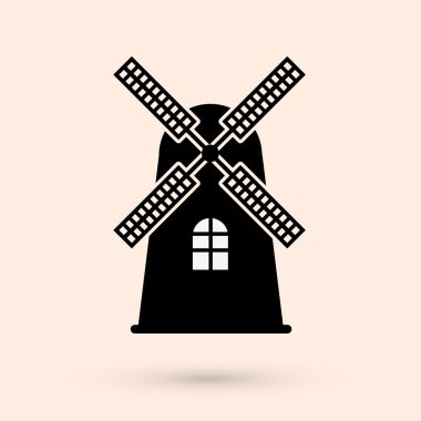 Windmill silhouette or sign