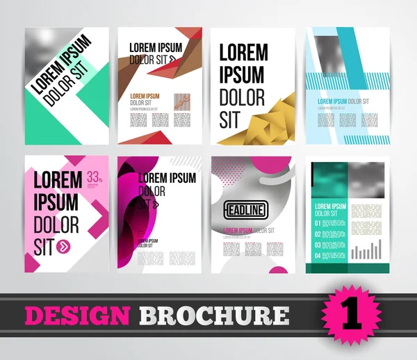 Brochure design méga set — Image vectorielle