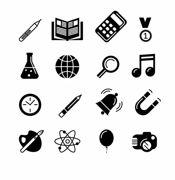 Ensemble d'icônes éducation et apprentissage — Image vectorielle