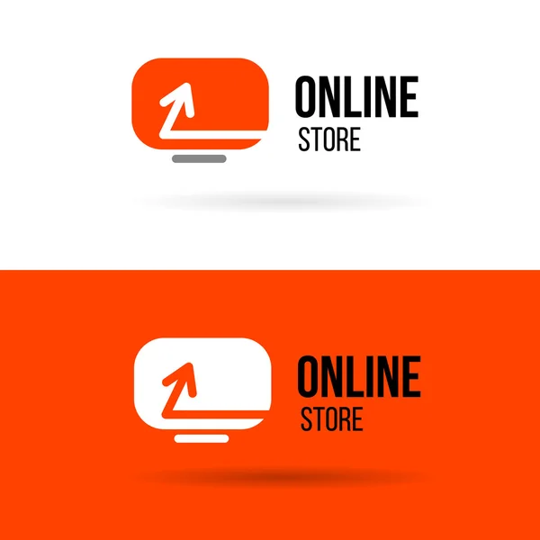 Logotipo de design de loja online — Vetor de Stock