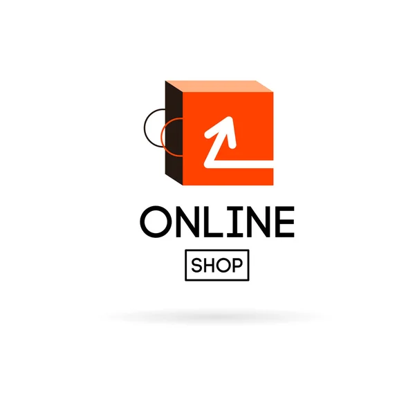 Online store design logo — 스톡 벡터