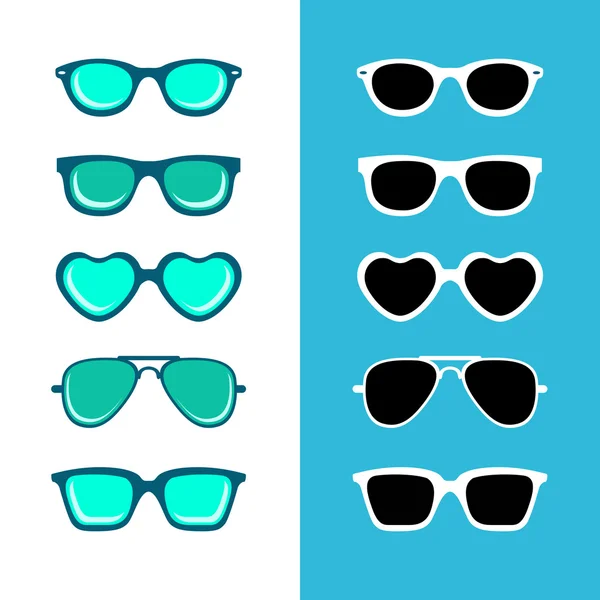 Hipster sunglasses set — Stock Vector