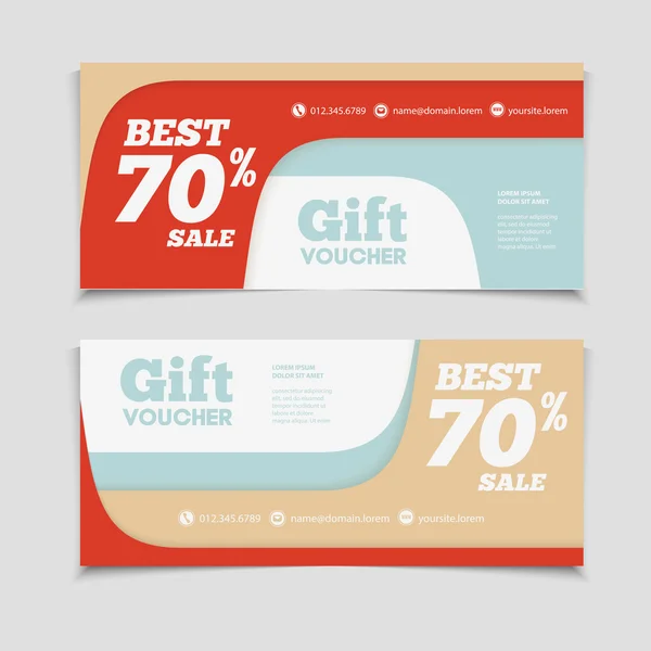 Two coupon voucher design — 스톡 벡터