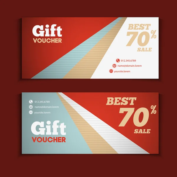 Two coupon voucher design — Stockový vektor
