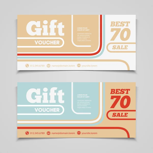 Two coupon voucher design — Wektor stockowy
