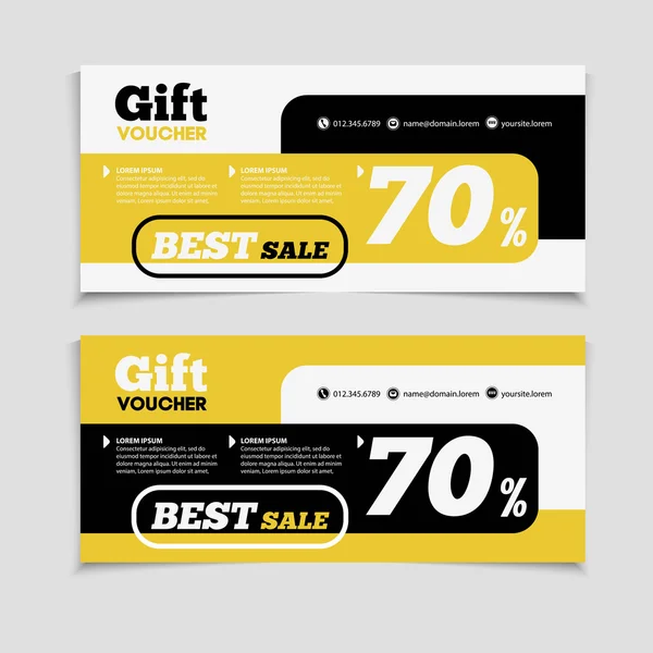 Two coupon voucher design — Stock Vector