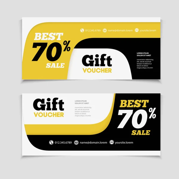 Dois cupom voucher design — Vetor de Stock