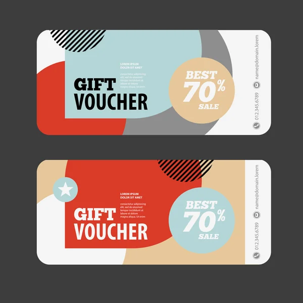 Abstract gift voucher — Stock Vector