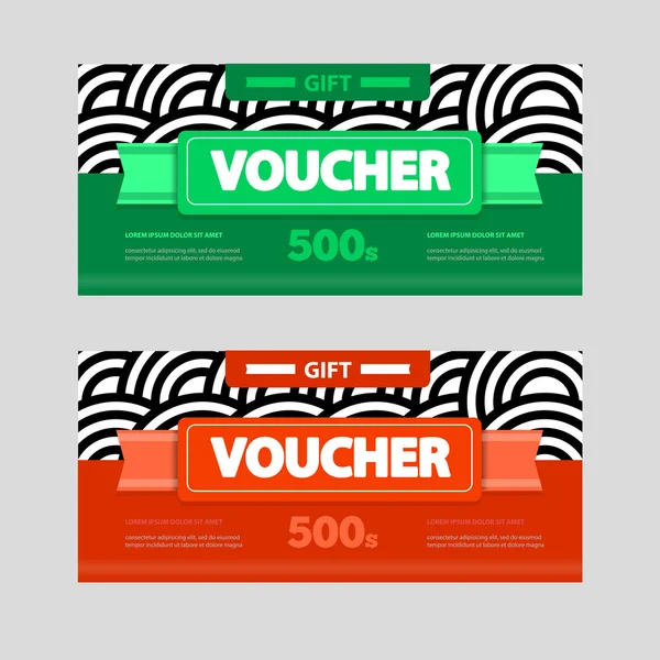 Two coupon voucher design — 图库矢量图片