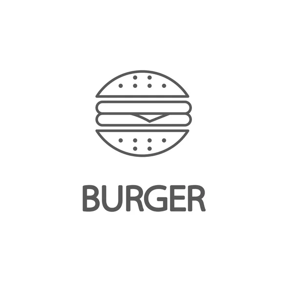 Sinal de hambúrguer ou cheeseburger — Vetor de Stock