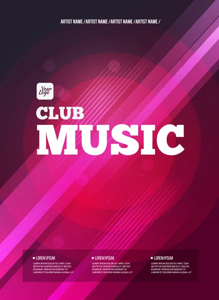 Flyer de musique Club — Image vectorielle