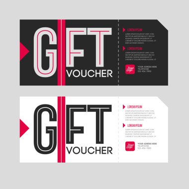 Hediye çeki şablon seti.