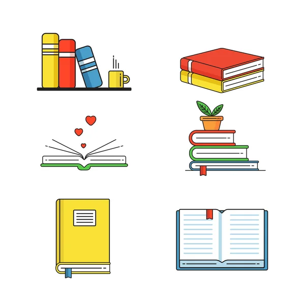 Livres mis en ligne design — Image vectorielle