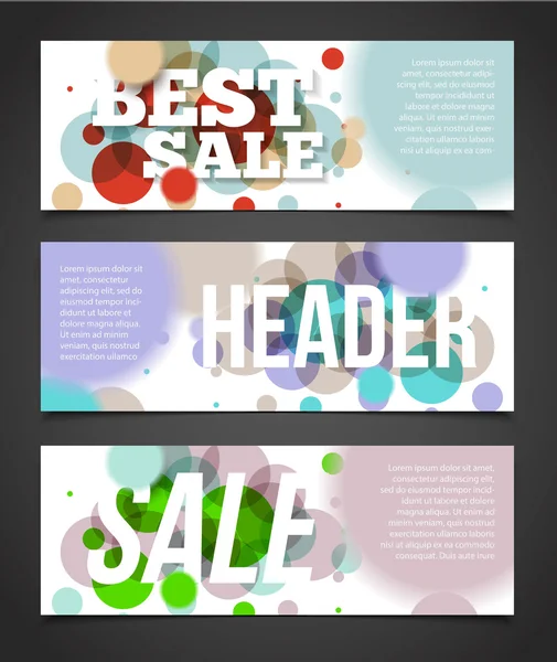 Banner Confetti ou modelo de oferta — Vetor de Stock