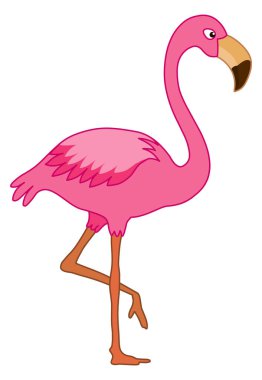 Vector illustration of flamingo clipart