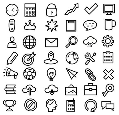 Genel Amaçlı çizgi grubu logo simgeleri vektör resimlerini çiziyor