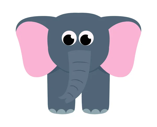 Gülümseyen küçük şirin bir fil.