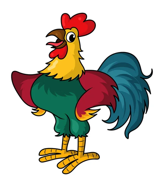 바탕에 분리되어 Rooster Vector Image Stock — 스톡 벡터