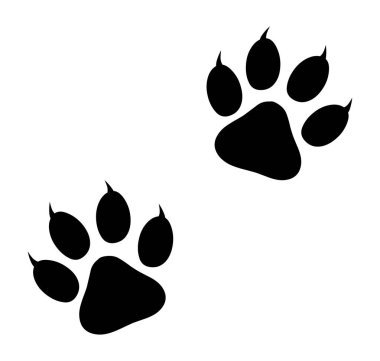 Hayvan Pençesi Yazdırma Vektörü illüstrasyonu