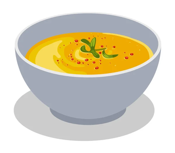 Sopa Zanahoria Sobre Fondo Blanco Stock Ilustración Vector Imagen — Archivo Imágenes Vectoriales