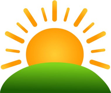 Güneş Doğuşu Logo Vektörü illüstrasyonu