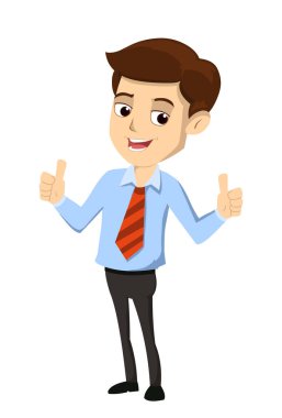 İşletme yöneticisi beyaz arkaplanda izole edilmiş vektörü onayladı