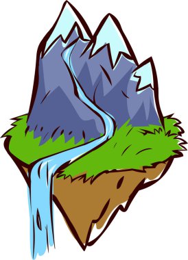 Yüzen Ada Dağları nehri