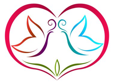 Beyaz arkaplanda izole edilmiş aşk vektör illüstrasyonlu kelebek