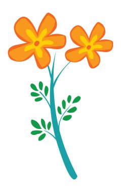 Sarı Çiçek Buds Vektör Resimleri beyaz arkaplanda izole edildi