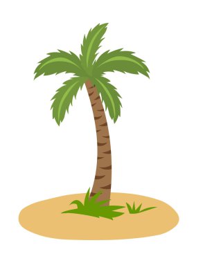 Palmiye ağacı vektörü Palmtree logosunu izole etti  