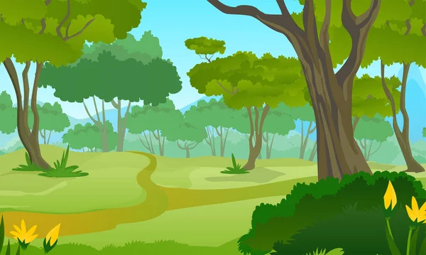 Лесной Фон Векторная Иллюстрация Древесины — стоковый вектор