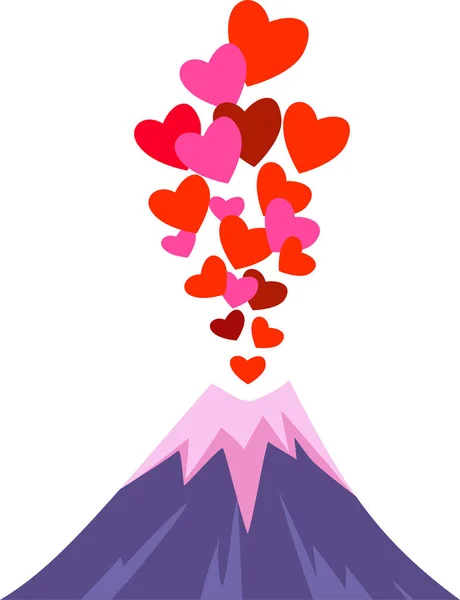 Volkan sevgililer günü resimlerini sever Kırmızı ve pembe kalpler 