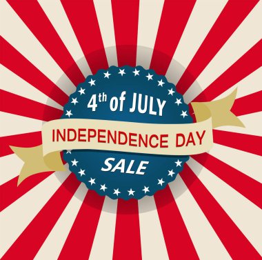 4 Temmuz 'da Amerika' da günlük satış afişi