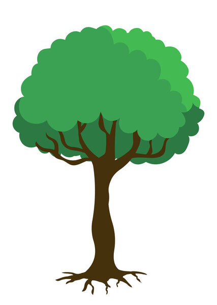 Tree illustration vector isolated on white background 