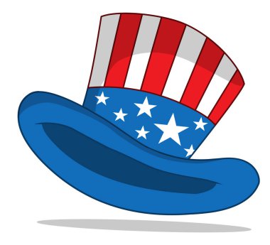 Vatansever şapka vektör çizimi beyaz arkaplanda izole edildi