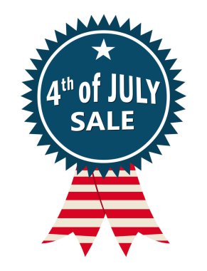 Vatansever satış etiketi Amerikan gündüz vektör illüstrasyonu