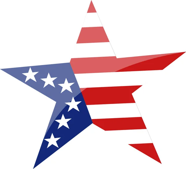 Uncle Sam Med Amerikanska Flaggan Illustration Vektor — Stock vektor
