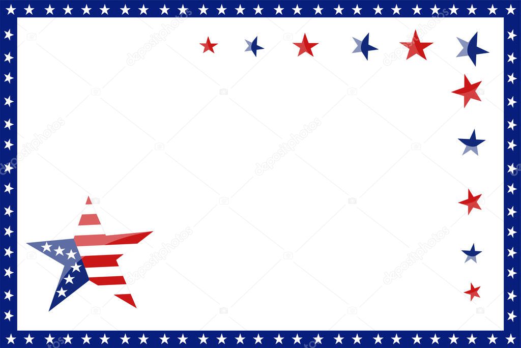 Patriotic border Americanday banner 