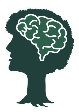 Beyin ağacı büyüyen fikir konsepti vektör çizimi