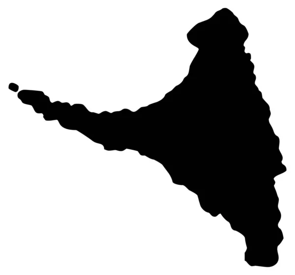 Κομόρες Χάρτη Silhouette Διάνυσμα Απομονωμένο Λευκό Φόντο — Διανυσματικό Αρχείο