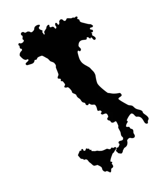 Italy Map Silhouette Vector Isolated — Stock Photo, Image