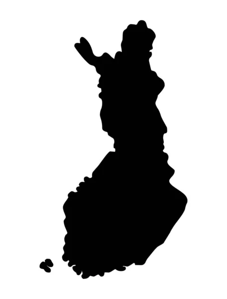 Guinea Map Silhouette Vector Illustration White Background — Stock Vector