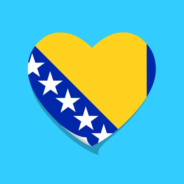 Szeretem Bosznia Hercegovinai Zászlót — Stock Vector