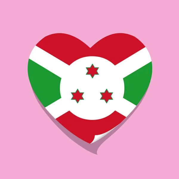 Αγαπώ Σημαία Του Μπουρούντι — Διανυσματικό Αρχείο