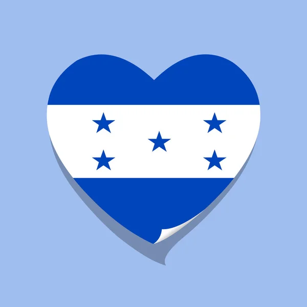 Ich Liebe Honduras Flaggenherz — Stockvektor