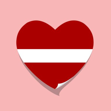 I love Latvia flag heart  clipart